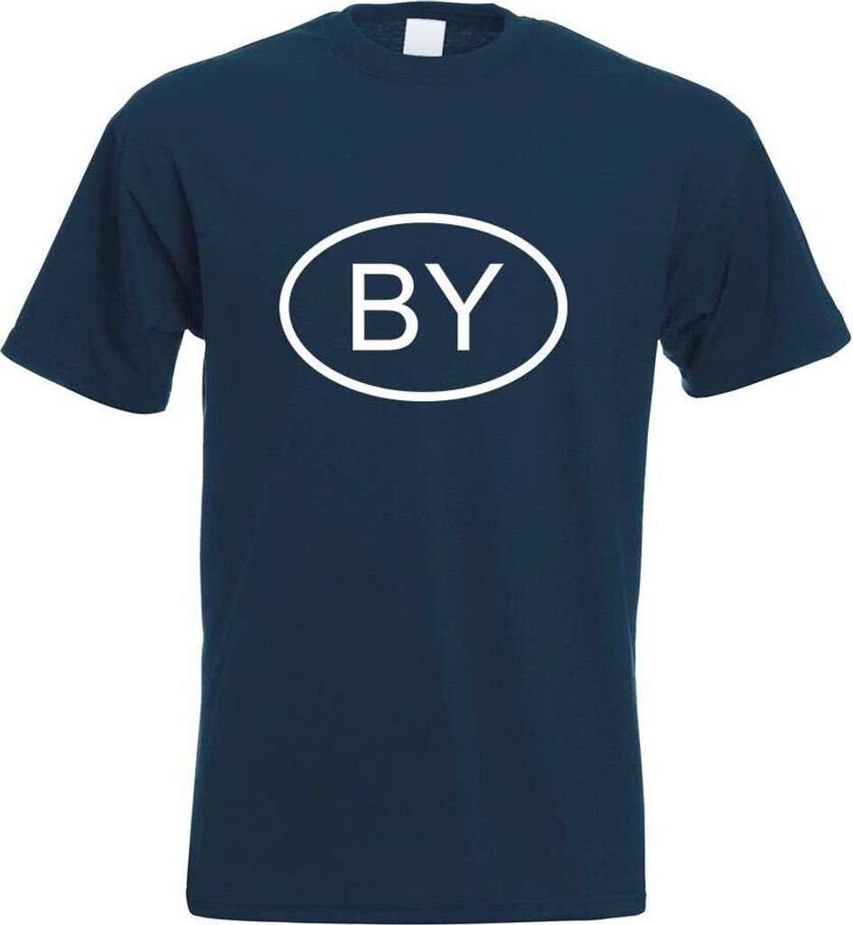 Kiwistar - T-Shirt - Navy - Weißrussland by Motiv Bedruckt Funshirt Design Print - mit Motiv Bedruckt - Funshirt Design - Sport - Freizeit - Herre...