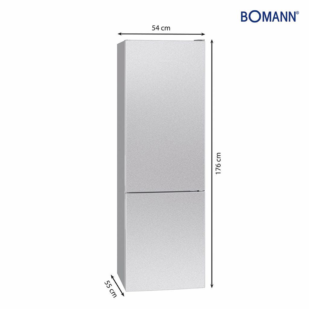 Bomann Kühl-/Gefrierkombination KG 7321 Easy-Frost Wechselbarer Türanschlag weiß LED-Beleuchtung 