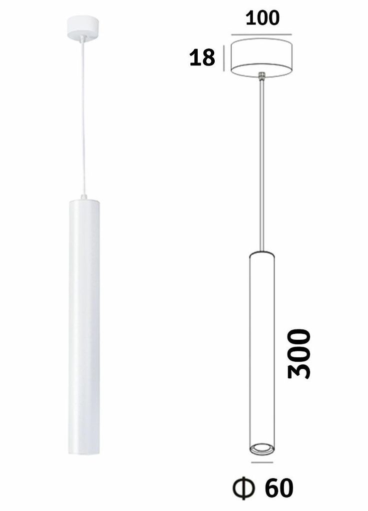 APT ZD74J Lampe à LED suspendue - blanc Image du produit 