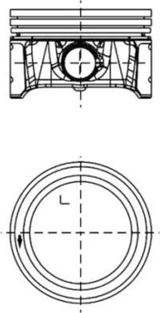 Piston de moteur thermique Kolbenschmidt 99913600 compatible Octavia