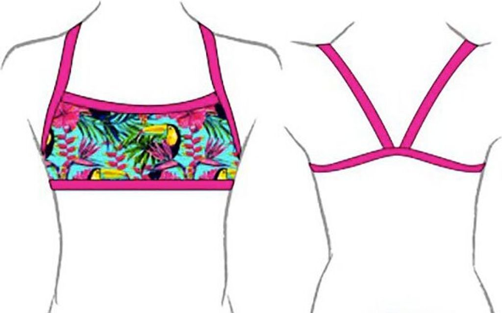Turbo Boom Tucan Garden 2016 Bikinioberteil Rosa 2XL Frau Rosa 2XL