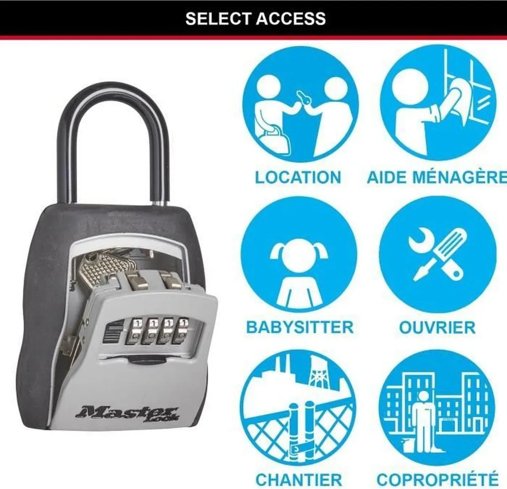 Master Lock 5400EURD Coffre à clés robuste avec anse amovible Medium - 10