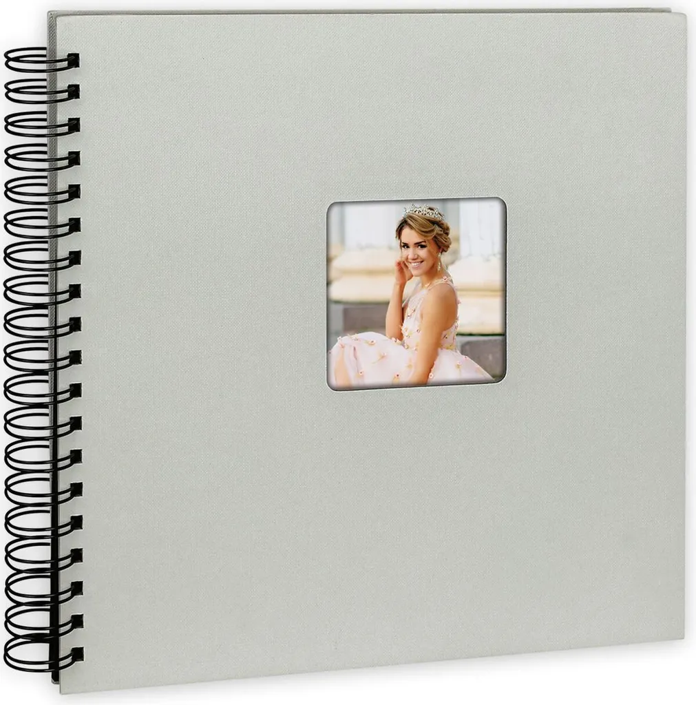 Album Fotografico ZEP Grigio Nebbioso 25x25: Design Minimal Pagine Nere