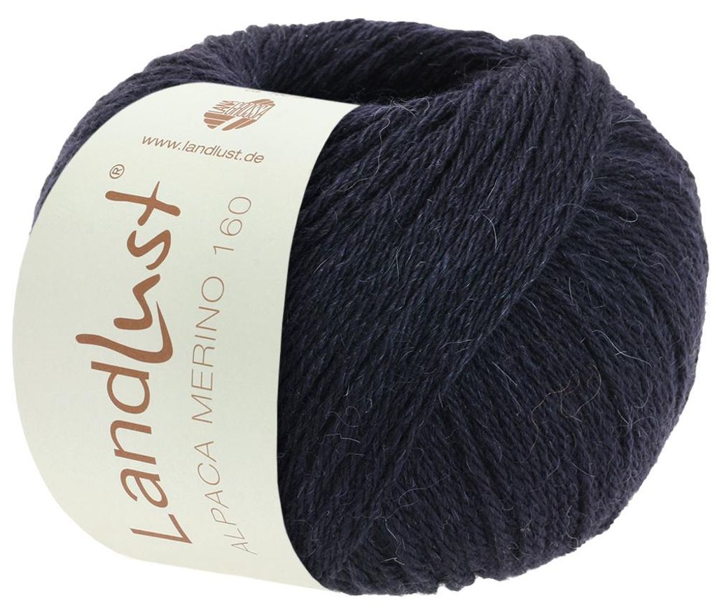 Lana Grossa - Landlust Alpaka Merino 160 0412 schwarzblau Produktbild 