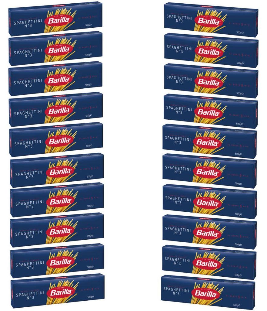 Barilla Spaghettini numéro 3 pâtes de blé dur 500g pack de Image du produit 