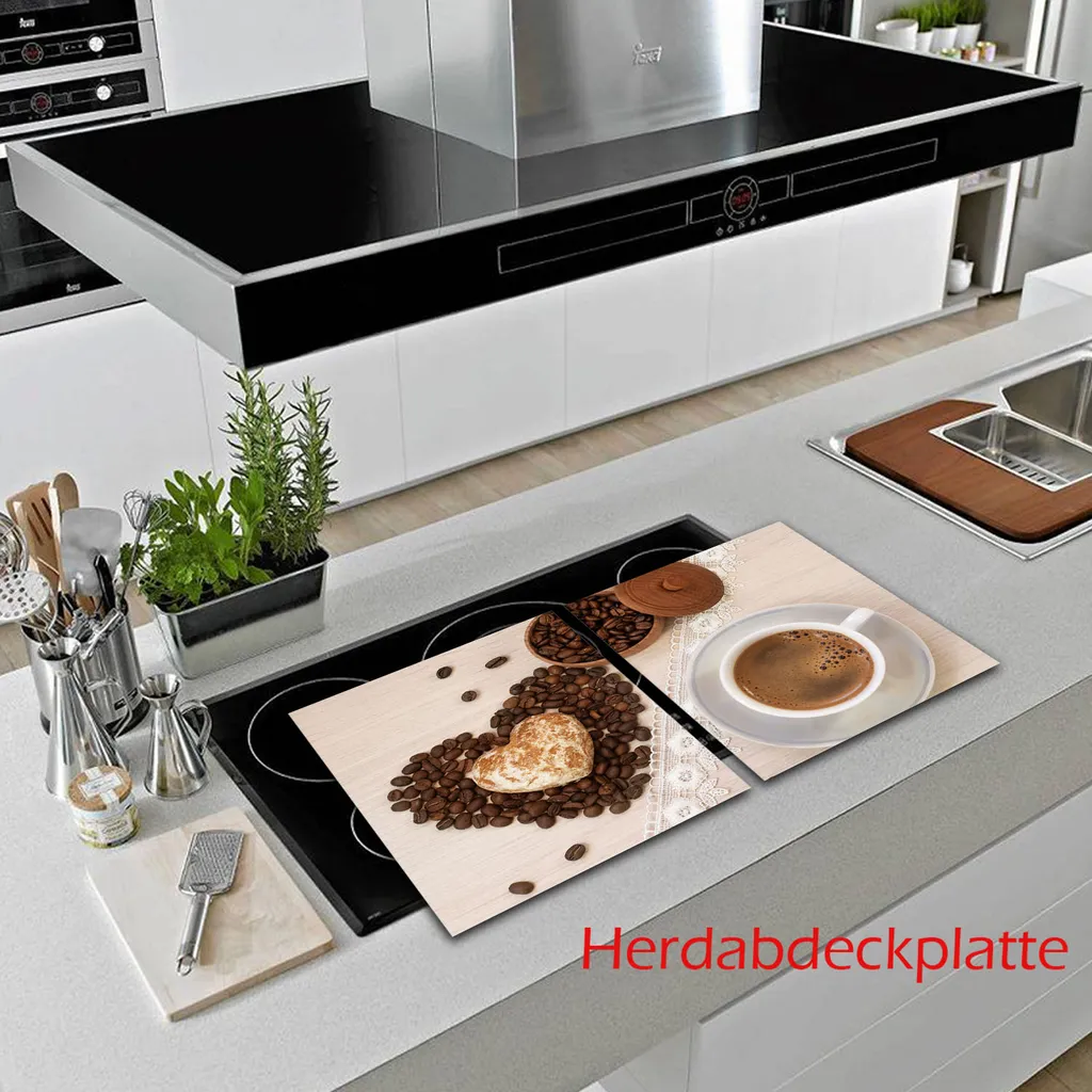 Coprifornelli Universale Vetro 2 Pezzi 40x52 Marrone | Paraschizzi Cucina - 13