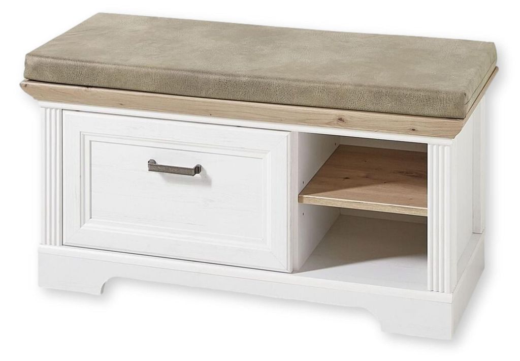 Bankje "Jasmin" in licht eikenhout - 93x49x41 cm (B x H x Productafbeelding 