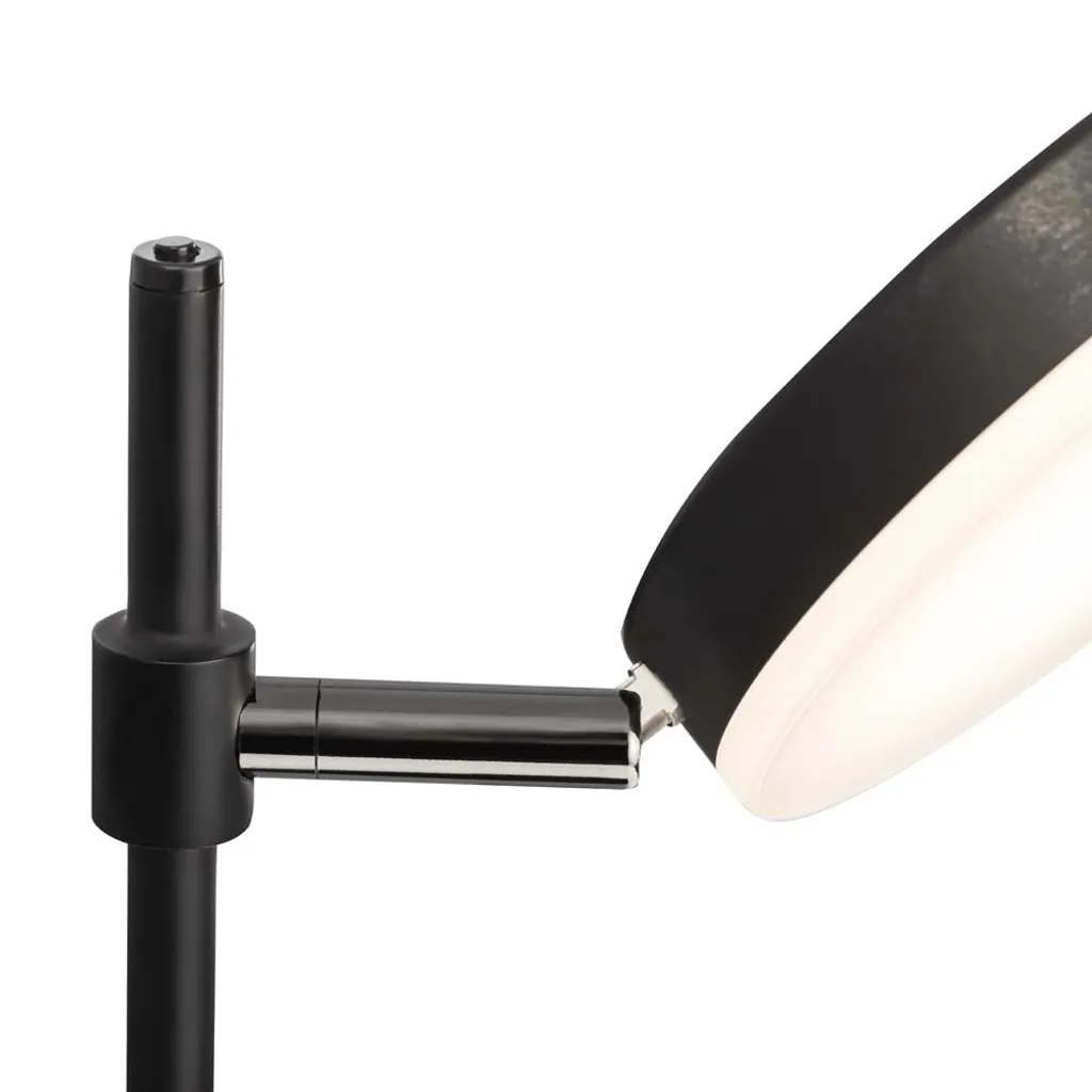 Lampe de table LED noir intensité variable avec spot mobile L 47 cm