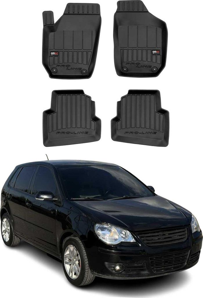 Tappetini per VW Polo 2001-2009 TPE Nero Immagine del prodotto 