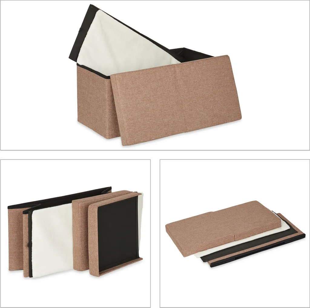 Cachette pour chat marron clair discrète et tabouret gain de place déco - 7