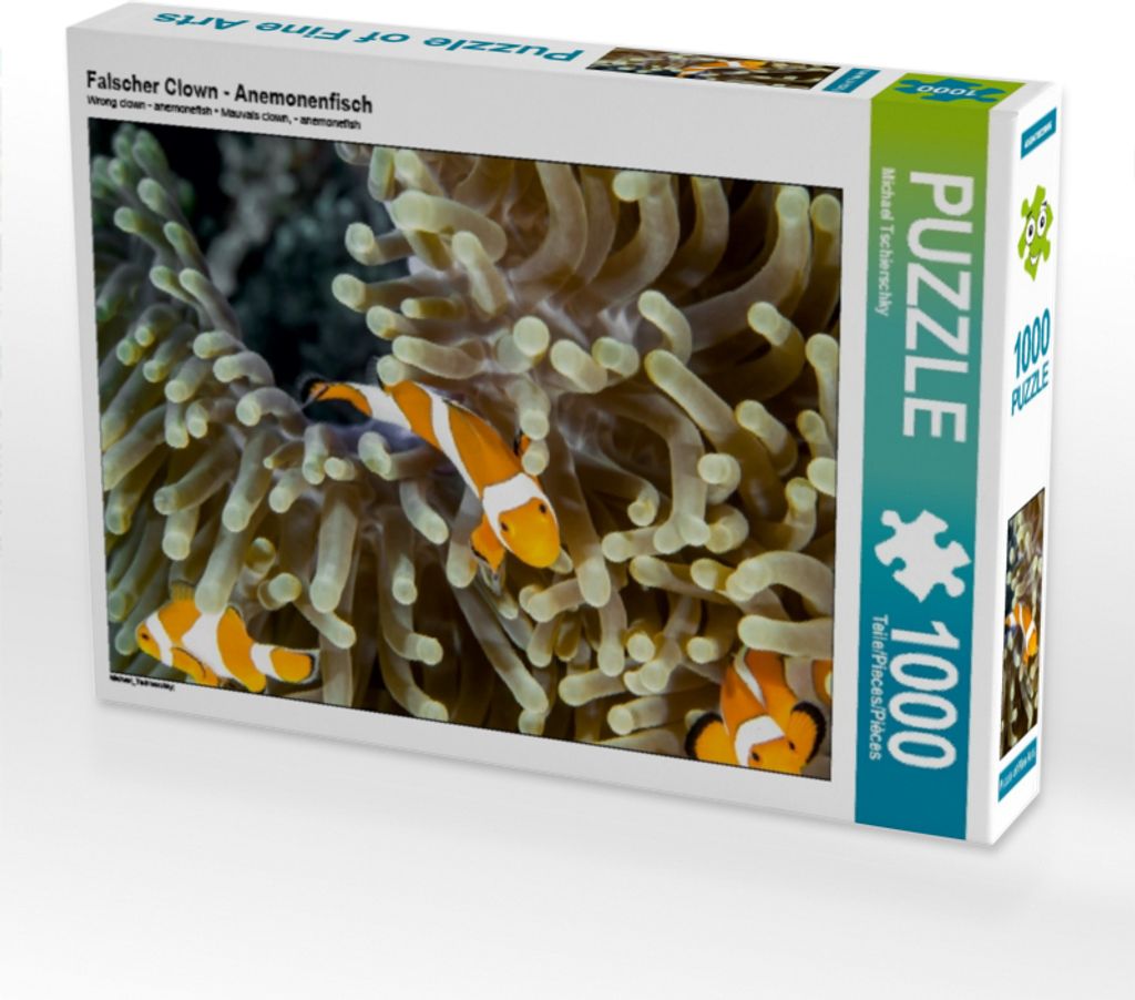 CALVENDO Puzzle Falscher Clown - Anemonenfisch 1000 Teile Puzzle quer | 1000 Teile Lege-Größe 64x48cm Foto-Puzzle für glückliche Stunden