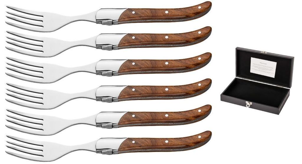 Forchette da bistecca Blackwell Laguiole - legno di rosa - Immagine del prodotto 