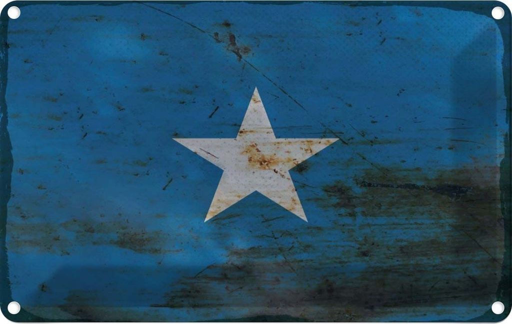 vianmo Blechschild 20x30 cm Somalia Rost Flagge Fahne Wappen