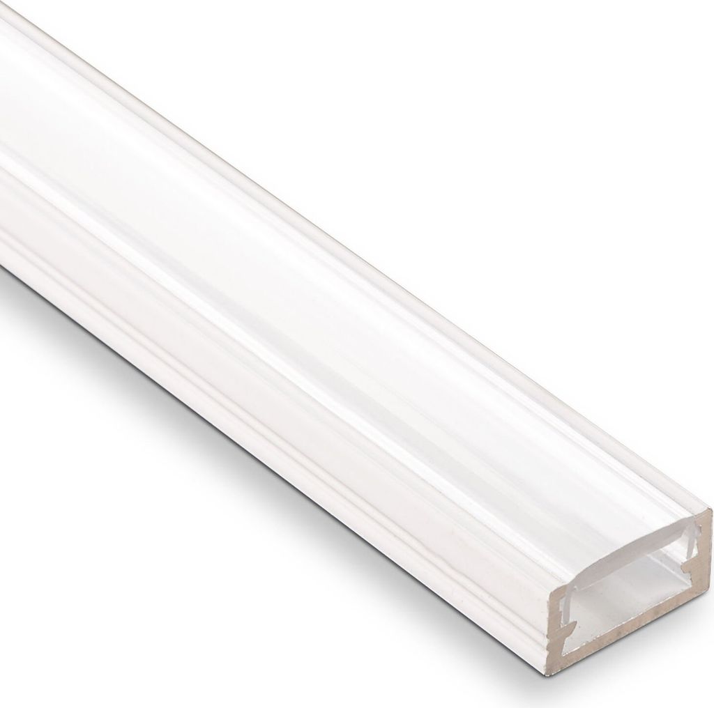 10 Stück LED Profil-11 Weiß Aufbauprofil 2000 x 14 x 7 mm mit opaler Abdeckung