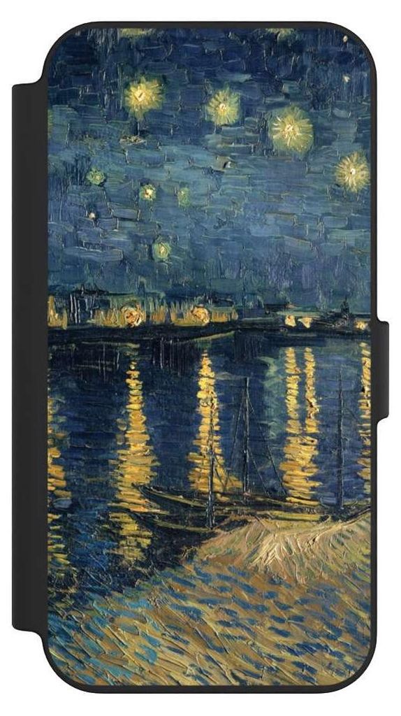 NIVOCASE Klapphülle für Apple iPhone 13 Handyhülle aus Kunst Leder NIVOflip schwarz Kunst Malerei