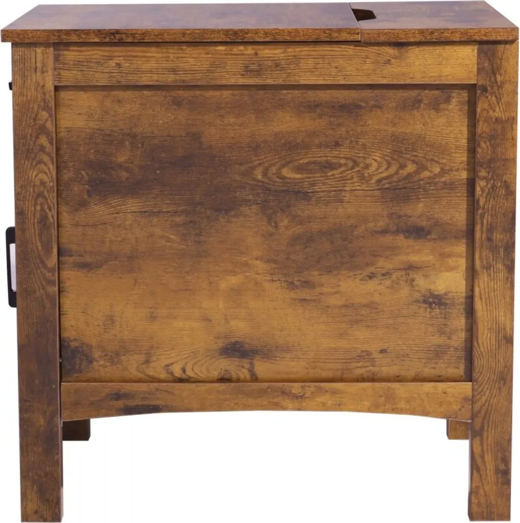 Table de chevet avec prise USB et courant intégrée bois clair L40 - 11