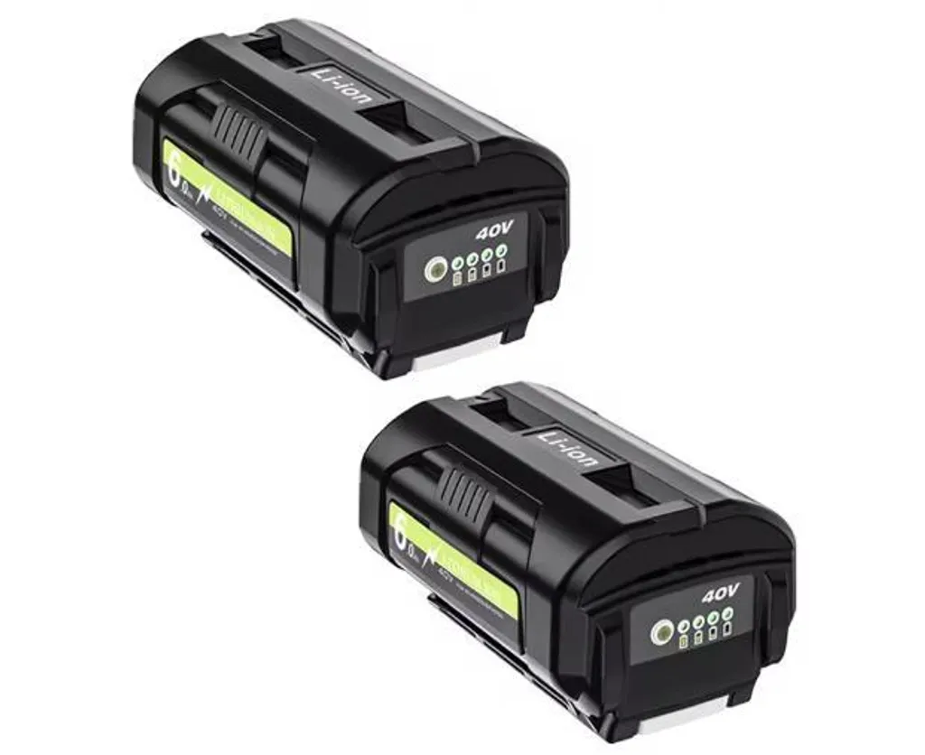 Batterie Ryobi 40V 6Ah, lot de 2 accus Li-Ion haute capacité 6000mAh