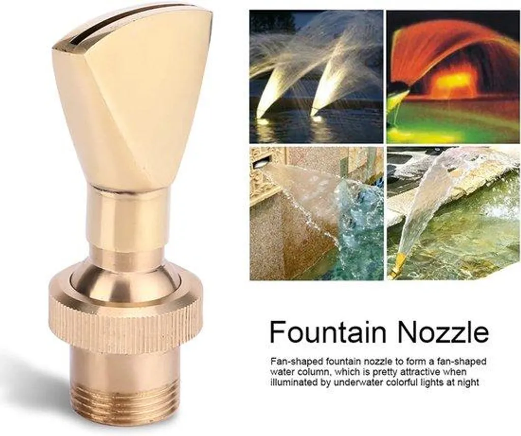 Buse de fontaine jet ondulé en laiton orientable pour grand bassin