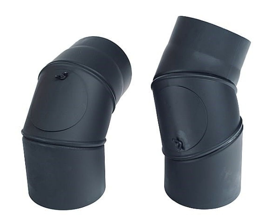 Rauchrohrbogen, dickwandig, verstellbar, 120 mm / 0–90°, Produktbild 