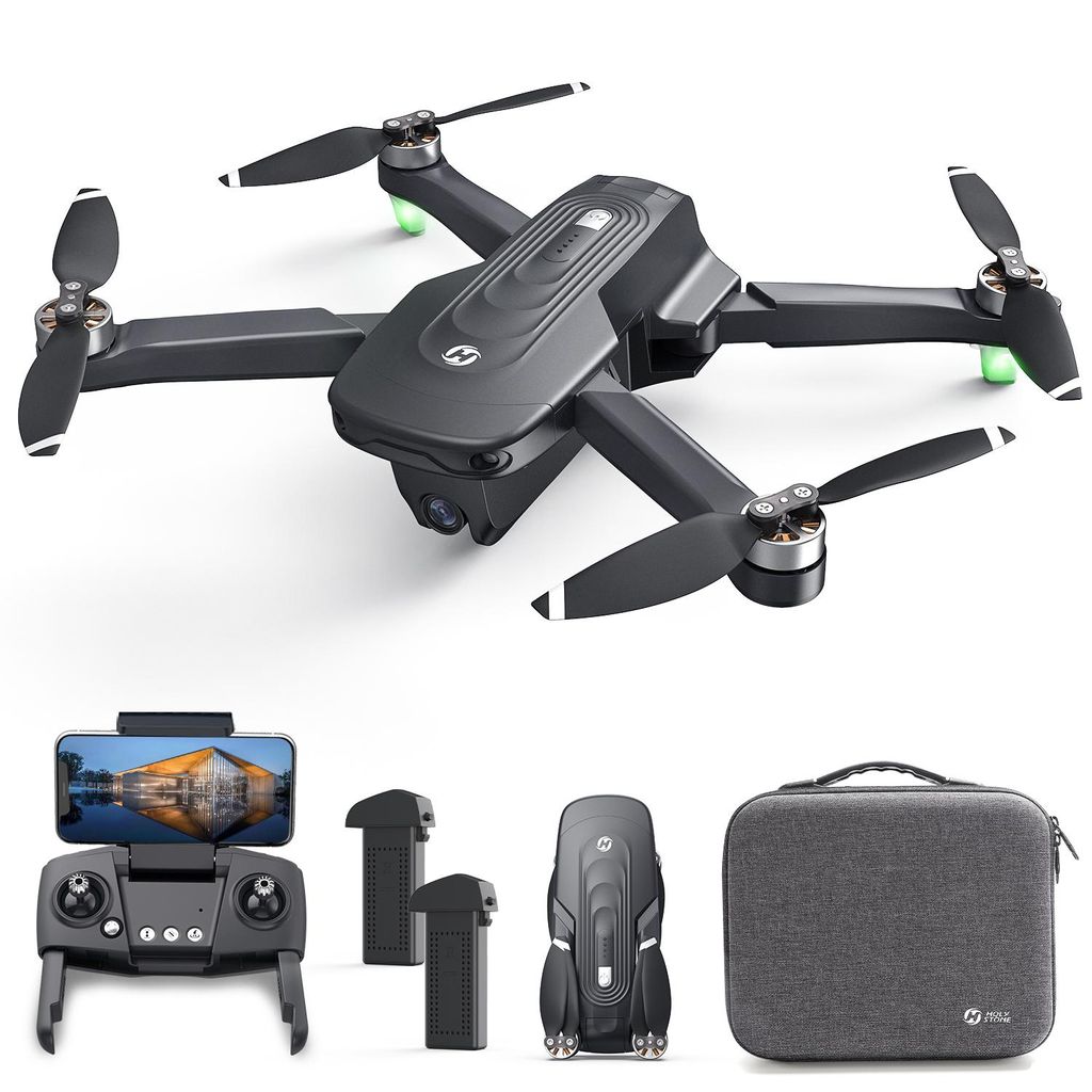 Holy Stone HS175D Faltbar GPS Drohne mit 4K Kamera für Erwachsene, RC Quadrocopter mit 46 Min. Lange Flugzeit, Follow-Me, Bürstenlos Motor