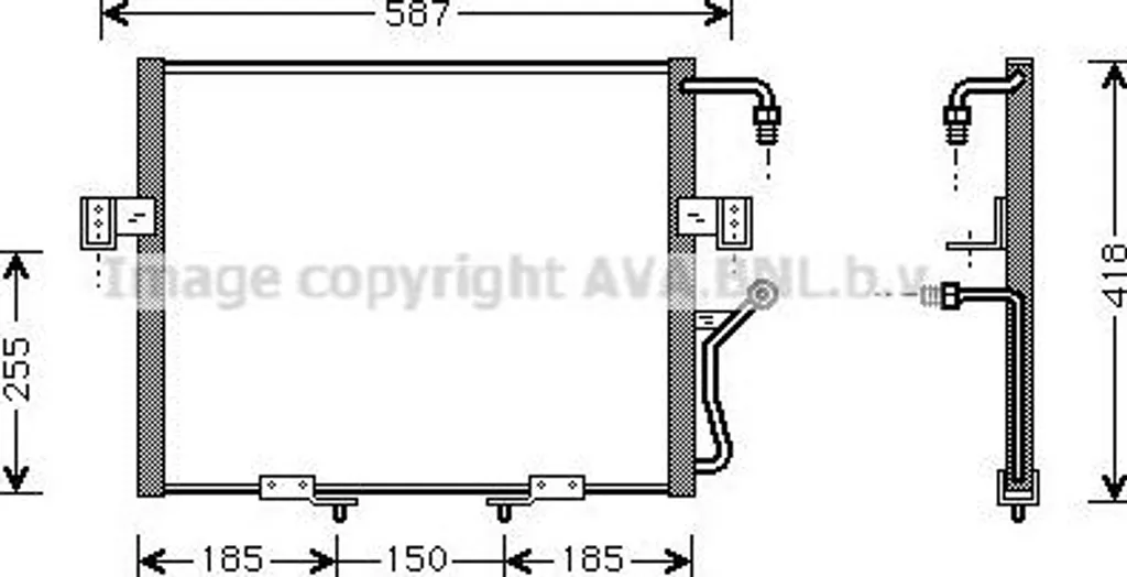 AVA KA5011 Condensateur de Climatisation OE 0K01161480D pour Sportage