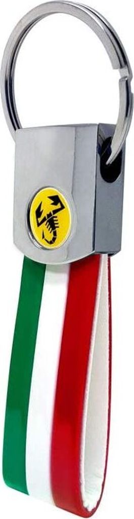 Abarth Offizielle Schlüsselanhäng, Gelber Skorpion und Italien Trikolore