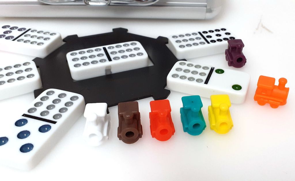 Mexican Train Domino Alu - Box 100 Stück Produktbild 2