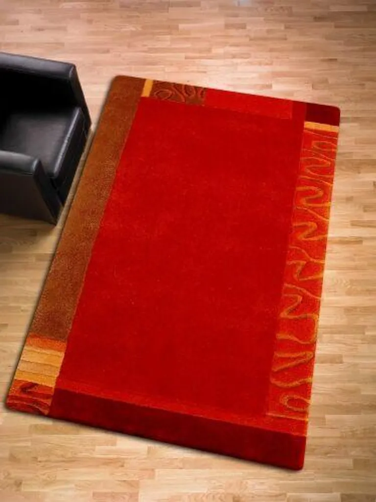 Décoration Murale Fleuve Jaune Rouge 70x140 - Grande Toile Contemporaine
