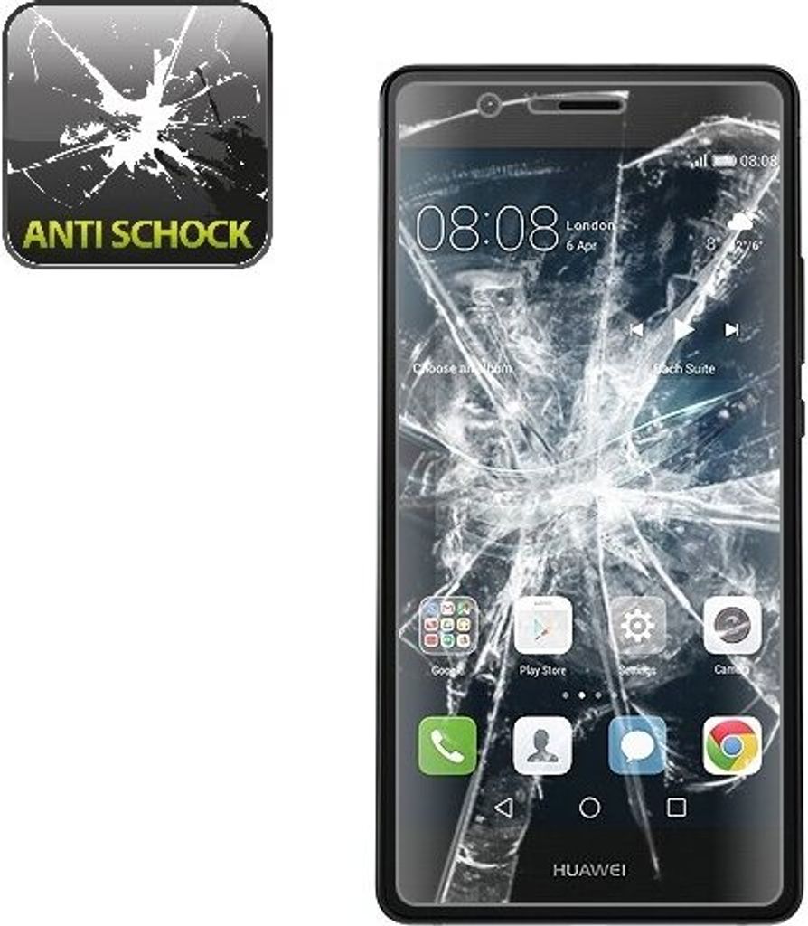 6x Panzerfolie für Huawei P9 Lite ANTI-SCHOCK Displayschutzfolie Schutzfolie KLAR