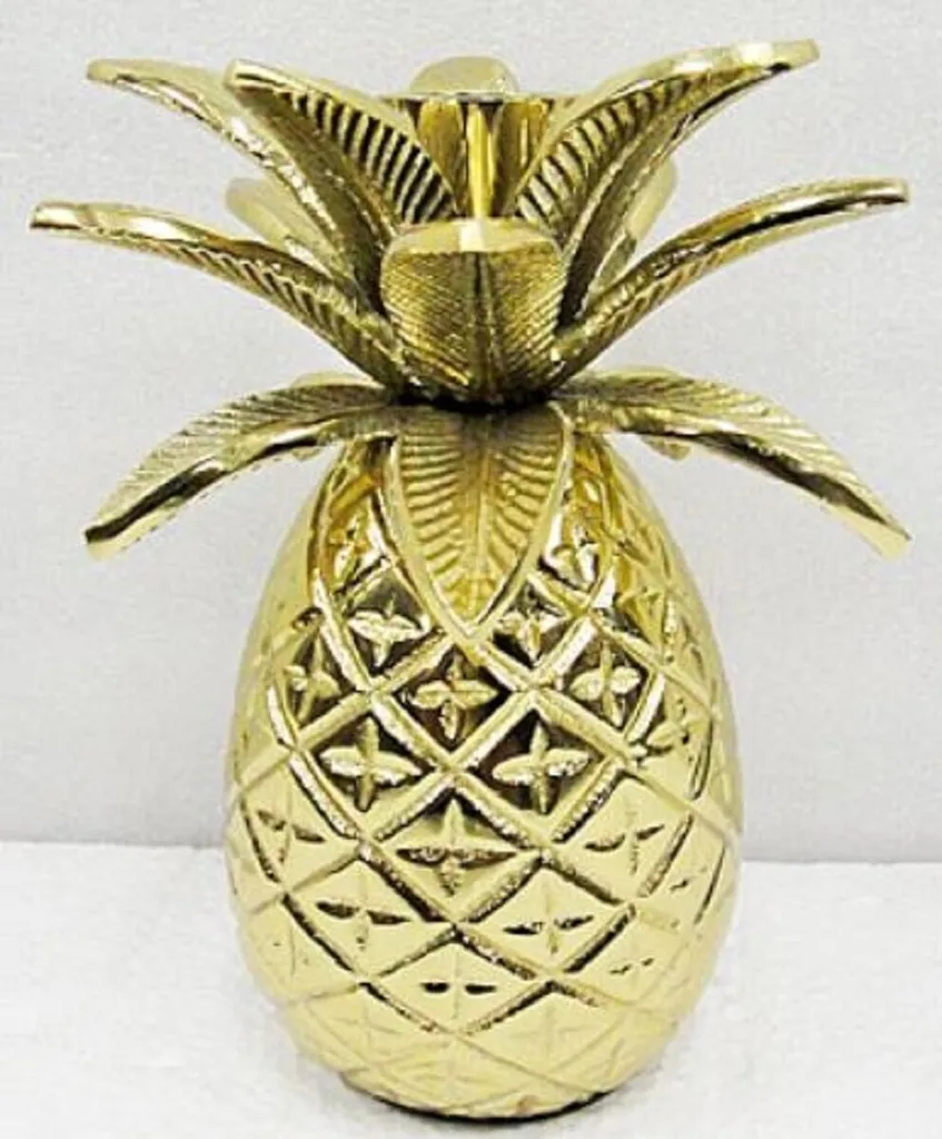 Ananas en laiton doré pour une décoration luxueuse et durable 15cm