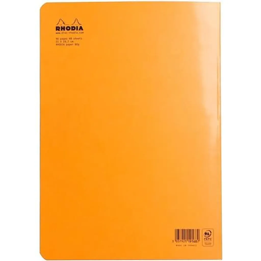 Cahier de notes A4 orange ligné 80g pour réunions et cours d'étudiants - 3