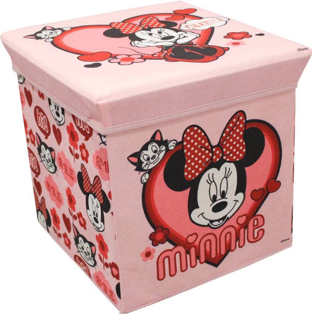 Aufbewahrungsbox für Spielzeug MINNIE MOUSE 30x30 cm rosa Produktbild 