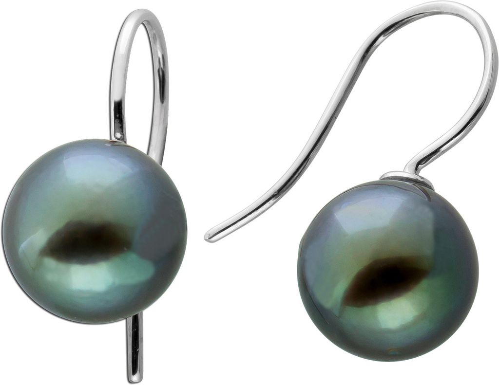 Perlen Ohrhänger Weißgold 585 14K Tahiti Perlen 9mm