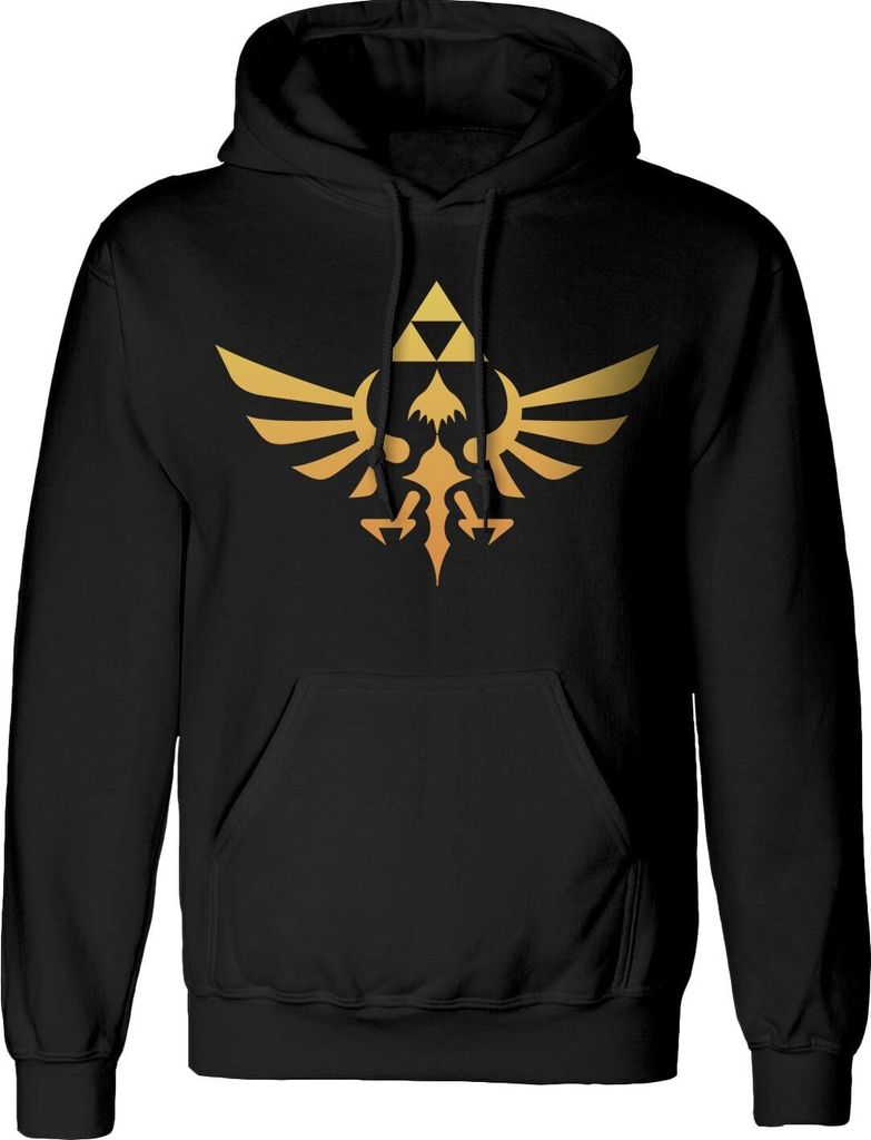 Nintendo Legend Of Zelda - Hyrule Logo - Black Pullover Hoodie - Größe S