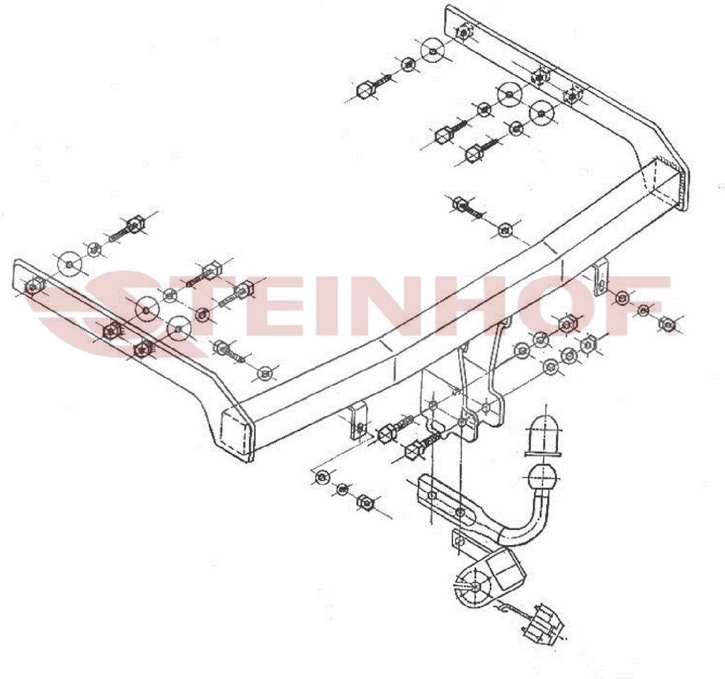 Z548384 Anhängerkupplung passend für VW Sharan I 05/2000-08/2010 starr