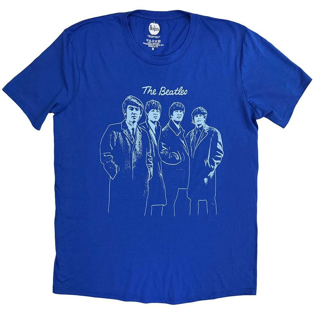 The Beatles - "Band Outline" T-Shirt für Herren/Damen Uni RO15741 (L) (Blau)