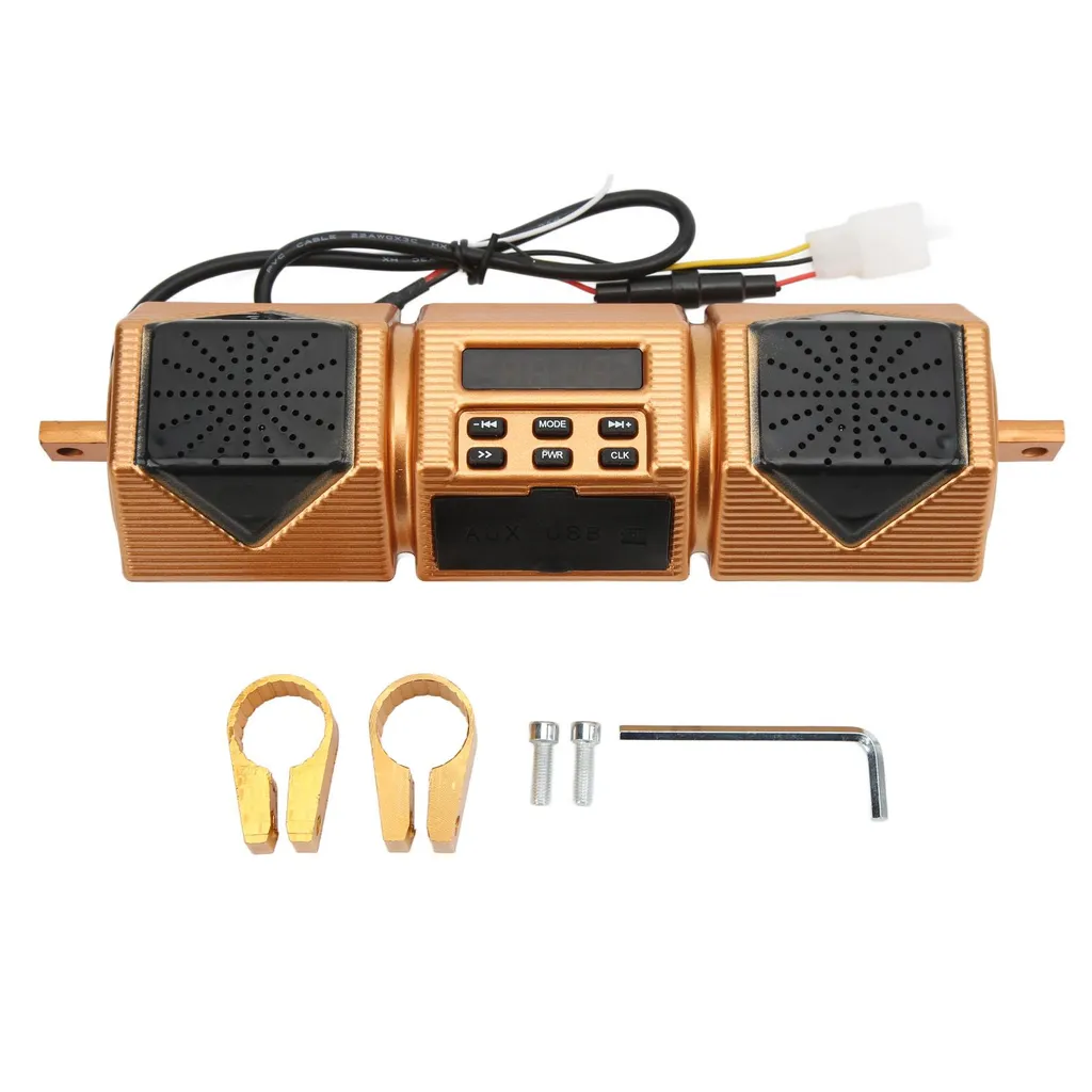 Altoparlante Moto Bluetooth Impermeabile IP54 - Stereo Manubrio MP3