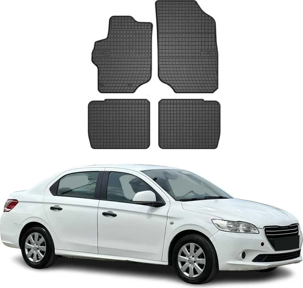 Set Tappetini 3D Peugeot 301 (2012-2019) TPE Nero - Massima Protezione