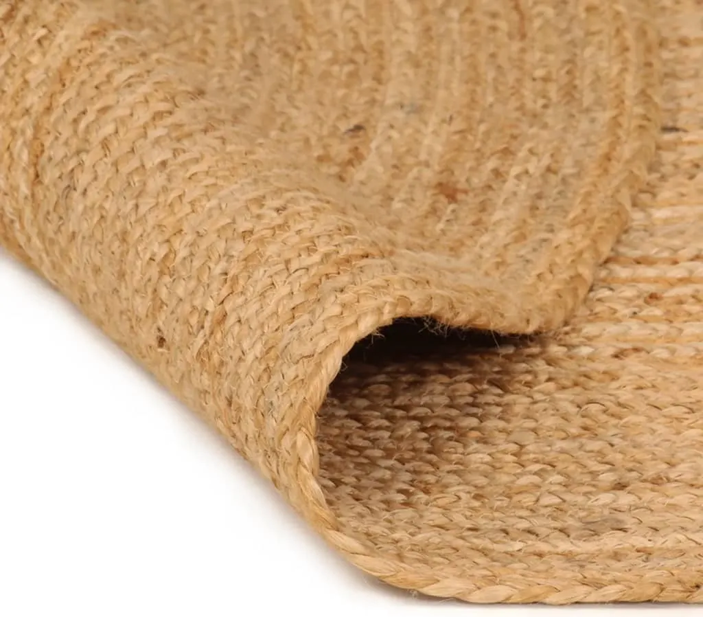 Tapis Jute Rond 240 cm pour Salon et Salle à Manger - Ambiance Nature