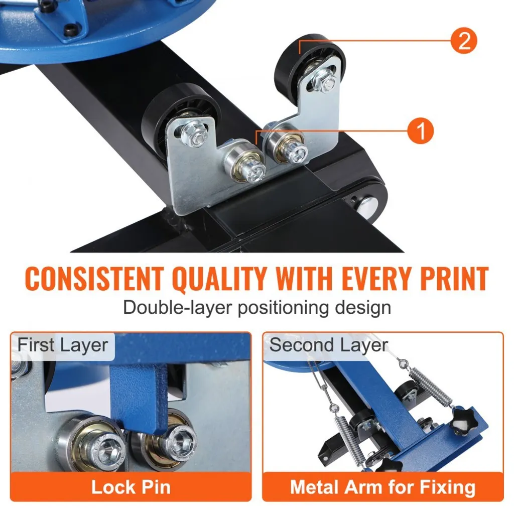 Machine Sérigraphie Rotative 1 Couleur avec Plateau Réglable en Acier