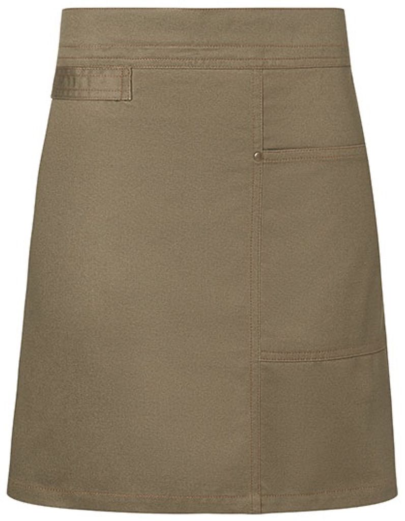 Karlowsky Vorbinder URBAN CASUAL-STYLE 70 x 50 cm unisex Nieten Tasche Stoffschlaufe Baumwolle waschecht Khaki