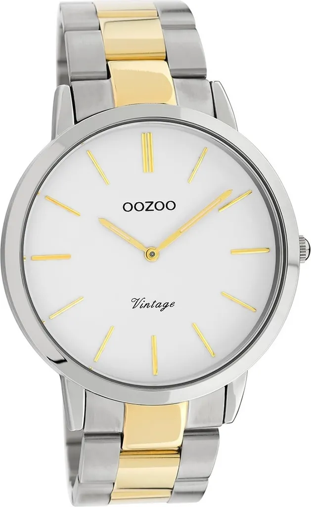 Montre Homme et Femme Oozoo Vintage Slim Argenté Or en Acier Inox