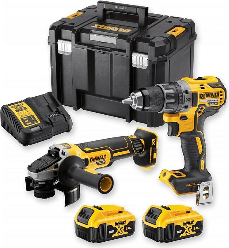 DeWALT Kit DCK2020P2T (DCD791 + DCG405 + 2 x 5,0 Ah + Produktbild 