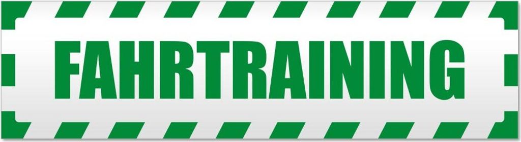 Fahrtraining gestreift Magnetschild Schild magnetisch