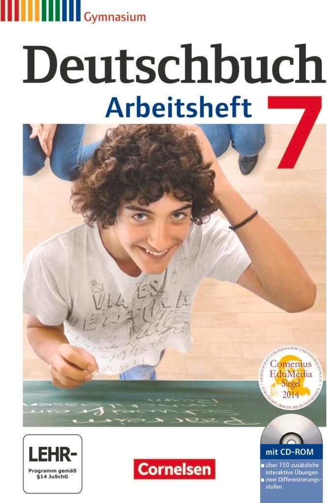 Deutschbuch 7. Schuljahr. Gymnasium Allgemeine Ausgabe. Arbeitsheft mit Lösungen und CD-ROM