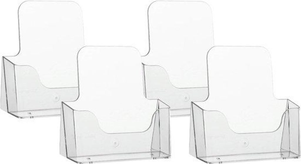 Durchsichtige Broschürenständer DIN A5 4er Pack Transparent
