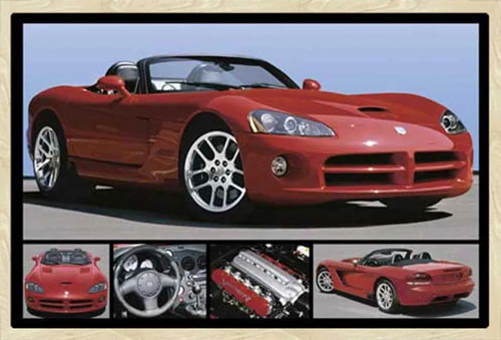 Poster Motorsport Dodge Viper SRT-10 Incorniciato Shinsuke Rovere 61x91
