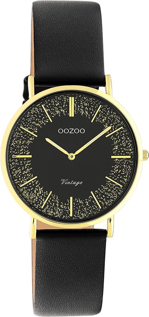 Oozoo Armbanduhr dunkelblau Edelstahl C20102 Vintage Damen Quarzuhr UOC20187
