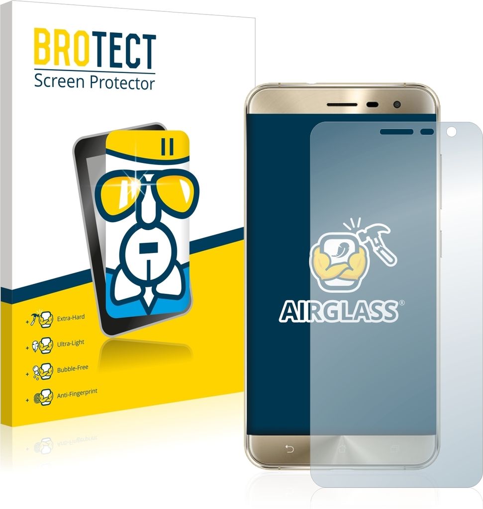 BROTECT Schutzglas für ASUS ZenFone 3 ZE552KL Schutzfolie Panzer Folie Glas Display Schutz klar