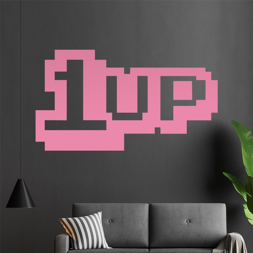 Level Up Wandtattoo in 6 Größen - Wandaufkleber Wall Sticker - Dekoration, Küche, Wohnzimmer, Schlafzimmer, Badezimmer